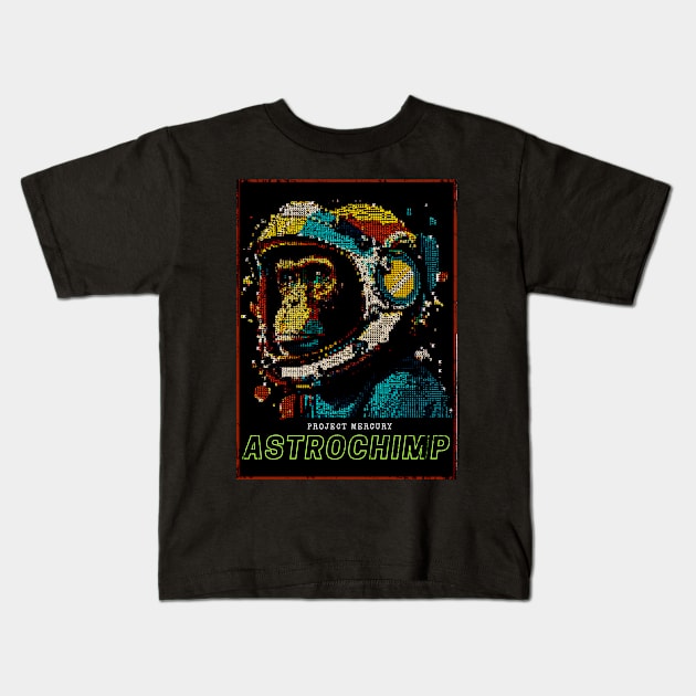 ASTROCHIMP Kids T-Shirt by sticker happy